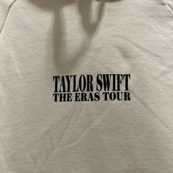 Taylor Swift Eras Tour Beige Hoodie Size Large - Picture 3 of 4